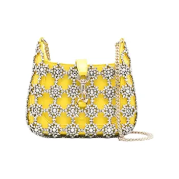 GUCCI Jackie Notte Calfskin Shoulder Bag Mini Women's Lemon Yellow