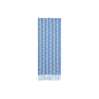LACOSTE Polyester Knit Scarves Men's Blue