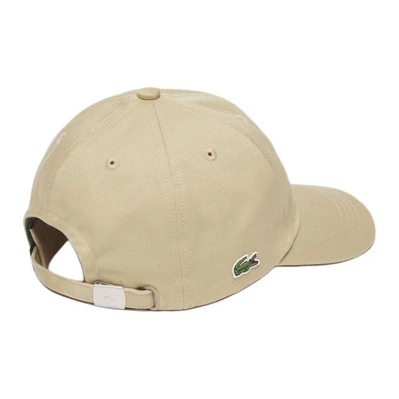 LACOSTE Cotton Twill Baseball Caps Men's Beige-2