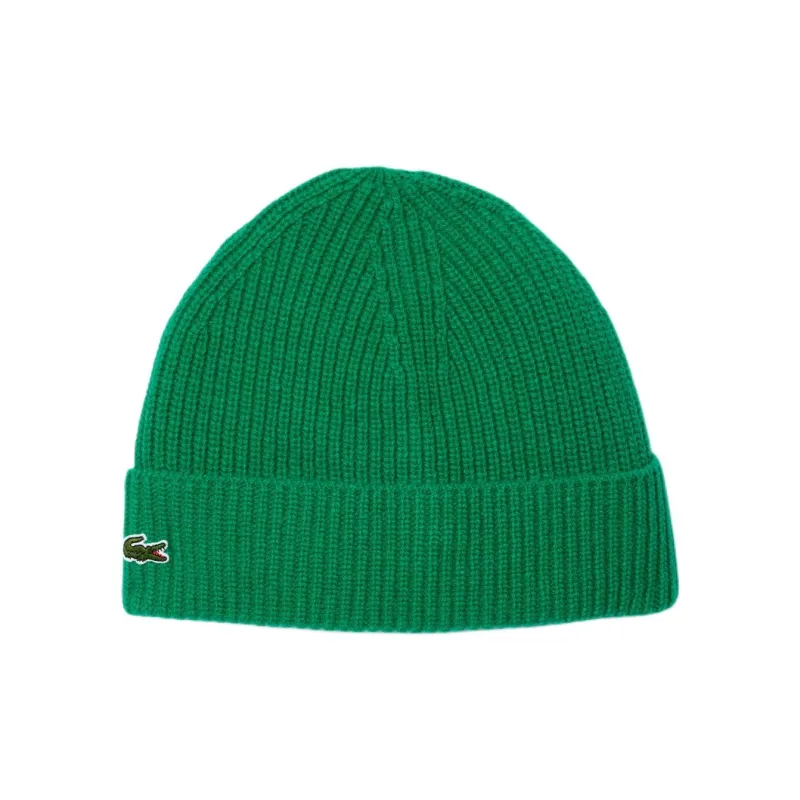 LACOSTE Cashmere Wool Beanies Women's Green-0