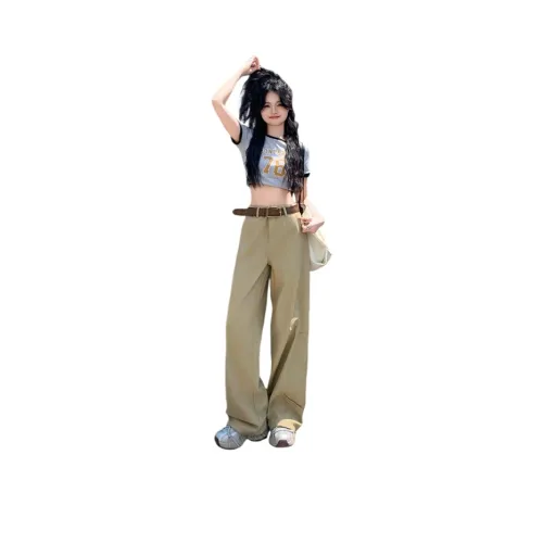 HUICUIGE Jeans Women's Khaki