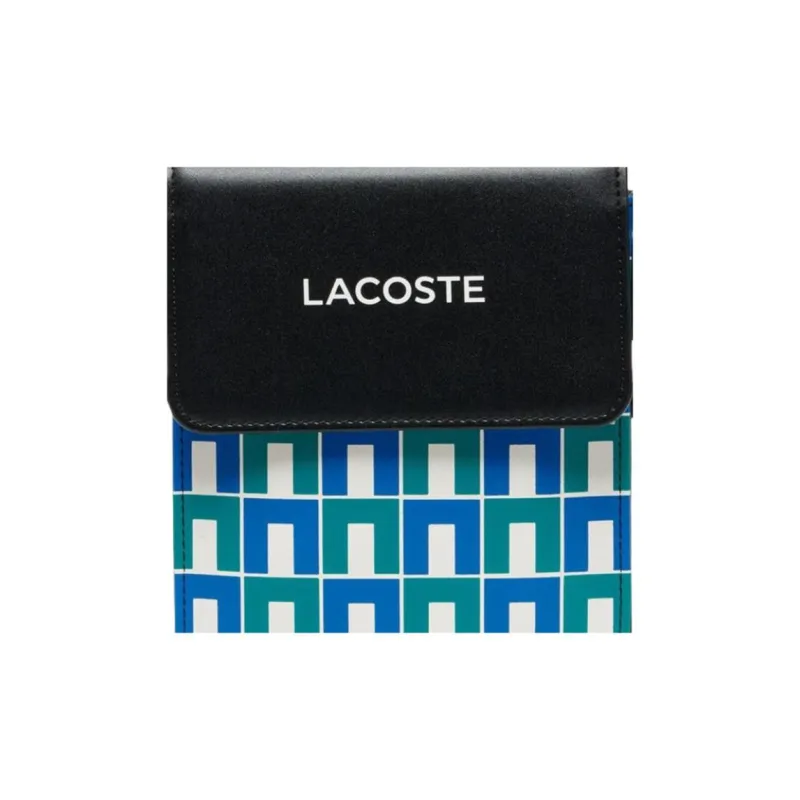 LACOSTE Synthetic Leather Cell Phone Pouch Women's Blue-4