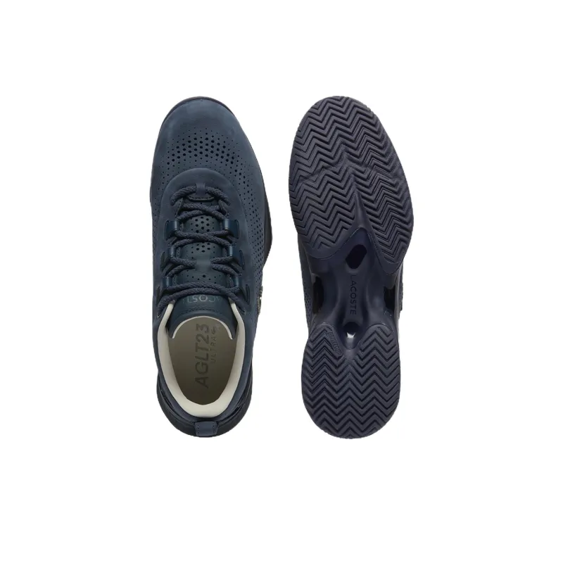 LACOSTE Anti Slip Wear Resistant Low Top Tennis Shoes Men's Marine Blue-5