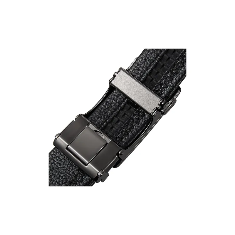 Lanza Top Grain Cow Leather Belts Men's Width 3.5CM-2