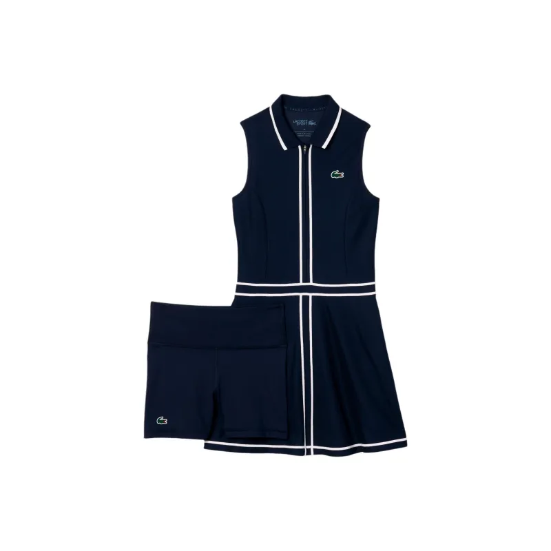 LACOSTE Sleeveless Dress Women's Marine Blue-0