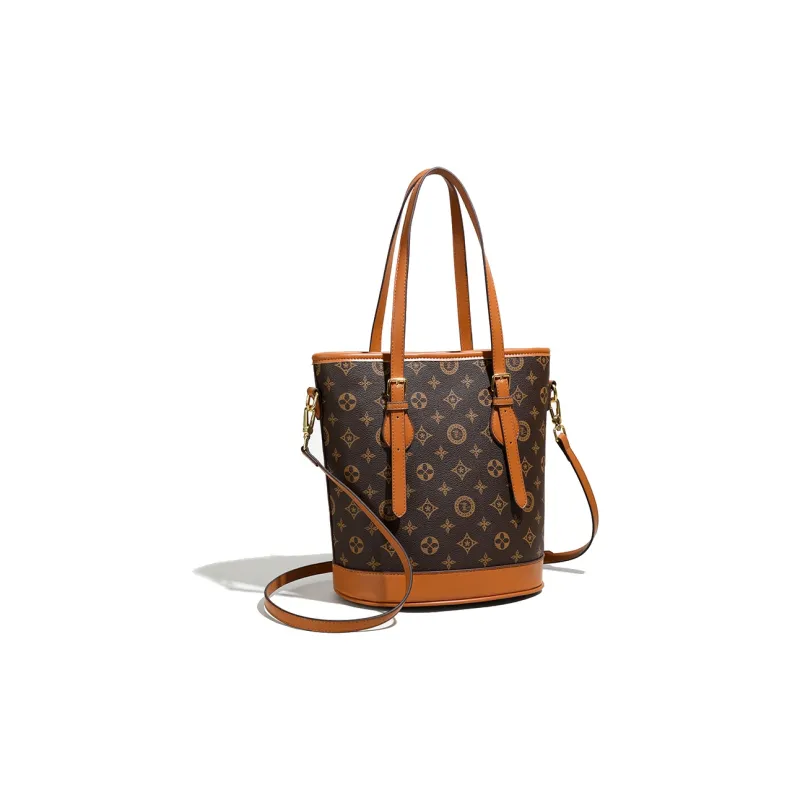 Ceion Keust PU Crossbody Bag, Shoulder Bag, Bucket Bag Regular Women's Brown/Khaki-0