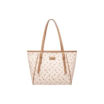 AOKANG PVC Shopping Bag, Shoulder Bag Women's Almond/Cherry Blossom Pink/Yellow Brown