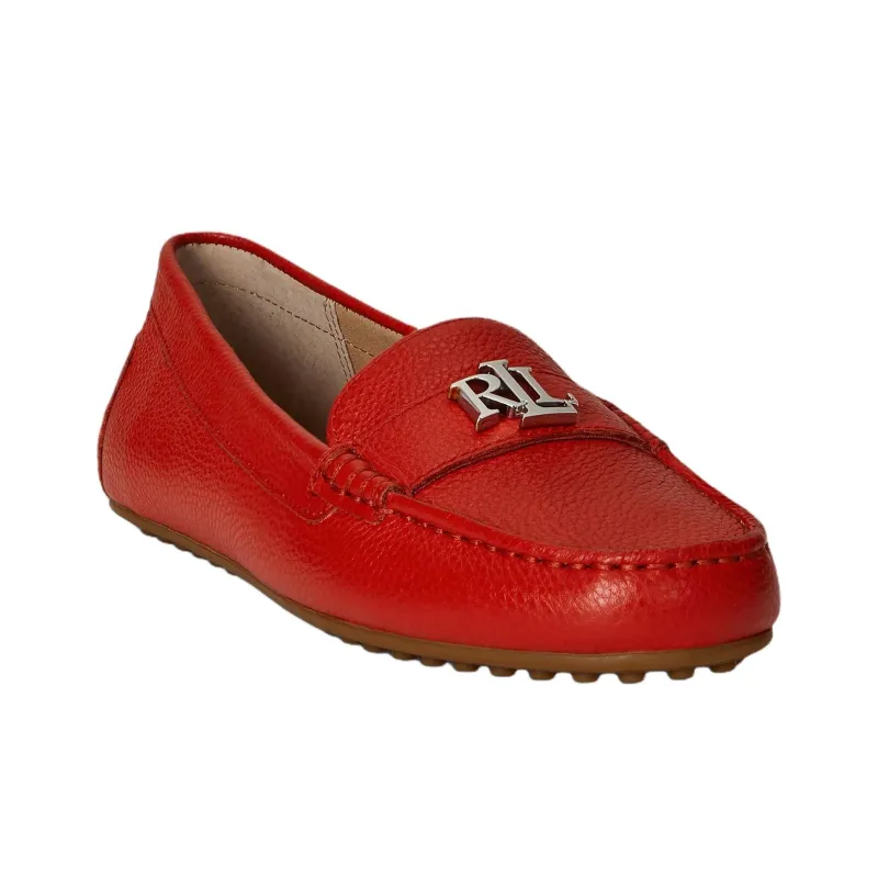 LAUREN RALPH LAUREN Barnsbury Gommino Loafers Women's Red-2