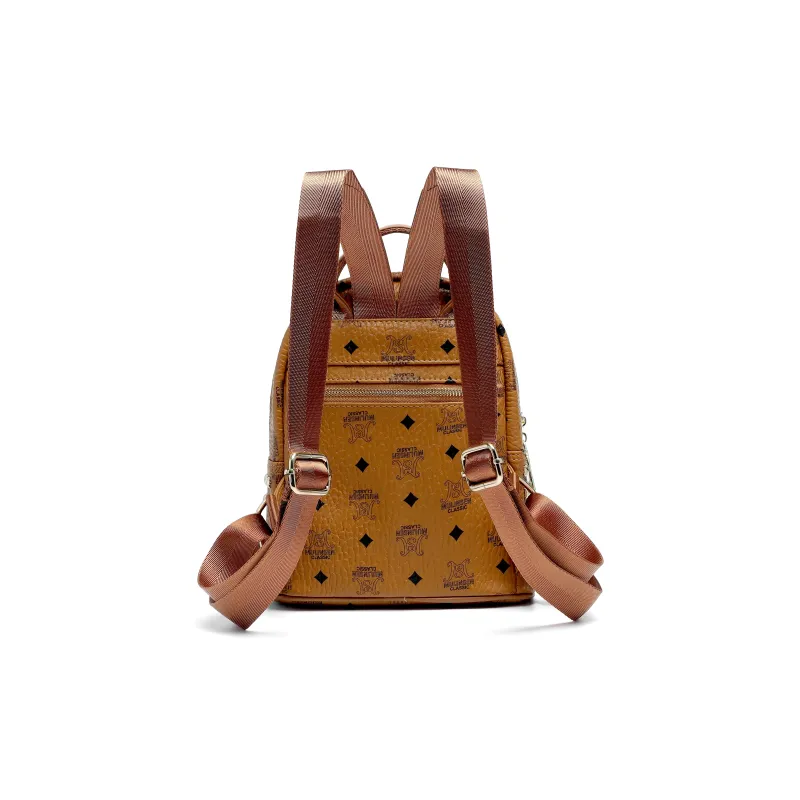 Mulinsen PU Backpack Women's Brown-4