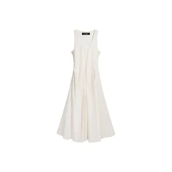 AHDO Sleeveless Dresses Women's White
