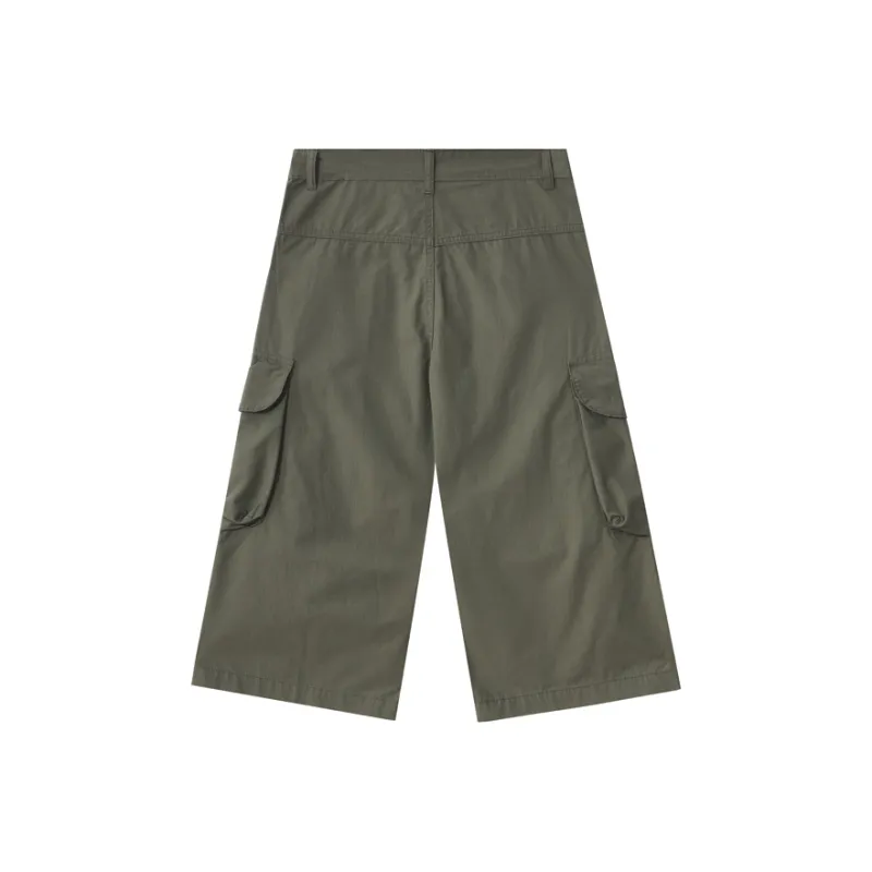 FCB ARCELONA Cargo Shorts Unisex Gray Green-1