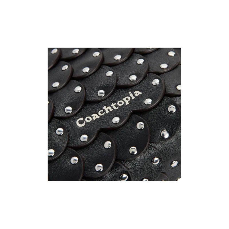 Coachtopia Leather Shoulder Bag Tubas Women's Black-7