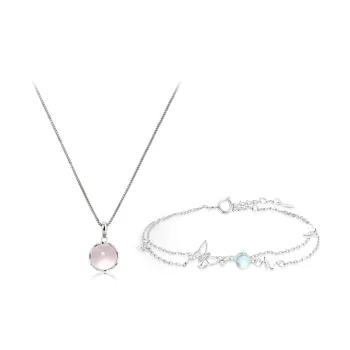 I&YOU Colored Glaze Jade Necklaces Women's