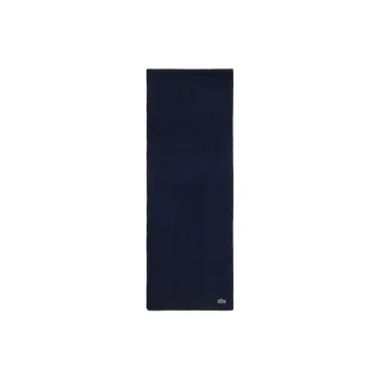 LACOSTE Wool Knit Scarves Women's Marine Blue