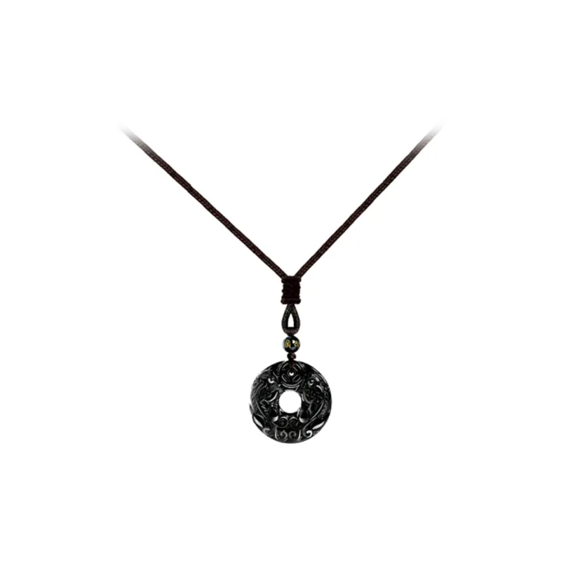 I&YOU Obsidian Jade Necklaces Unisex-0
