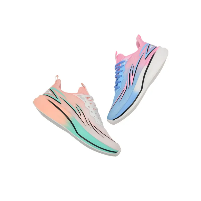 7 SEVFUN Running Shoes Unisex Low Top Blue Pink Mismatched-3
