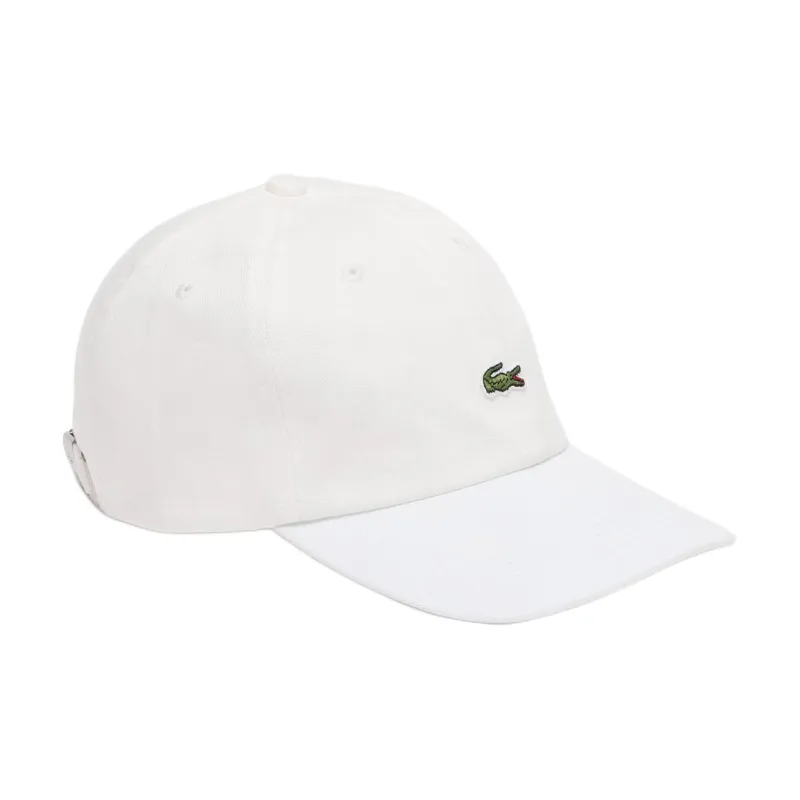 LACOSTE Cotton Twill Baseball Caps Men's White-1