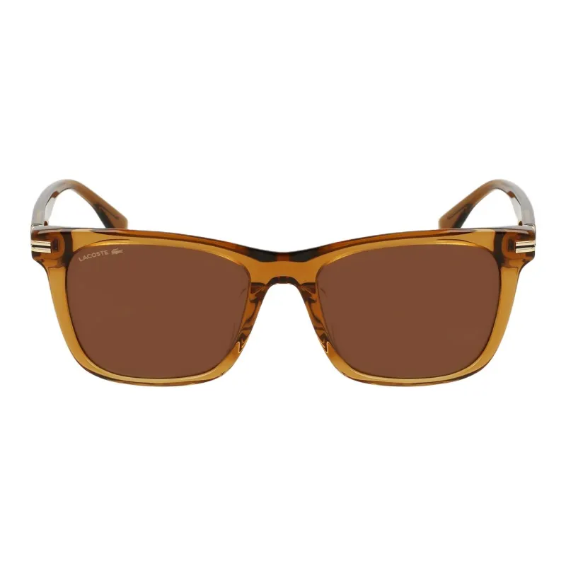 LACOSTE Square Sunglasses Men's Light Brown-1