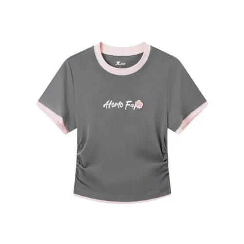 XTEP T Shirt Women's Downpour Gray/Ballet