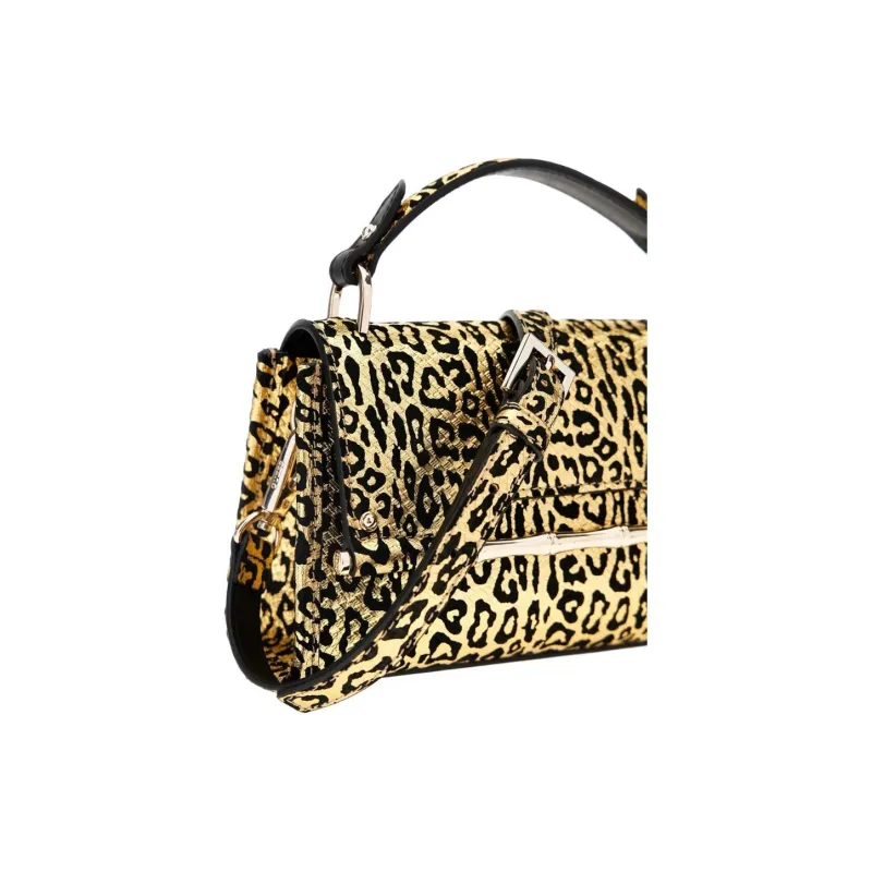 GUESS Genuine Leather Shoulder Bag Crossbody Bag Handbag Mini Women's Gold-2