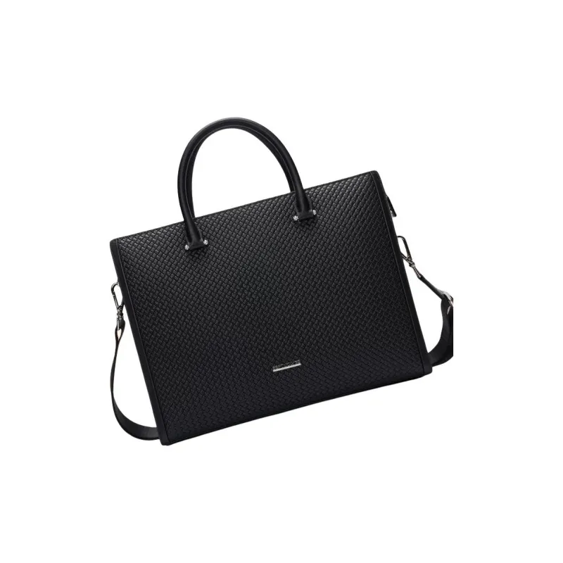 SEPTWOLVES Cow Leather Briefcase Men's Black-2