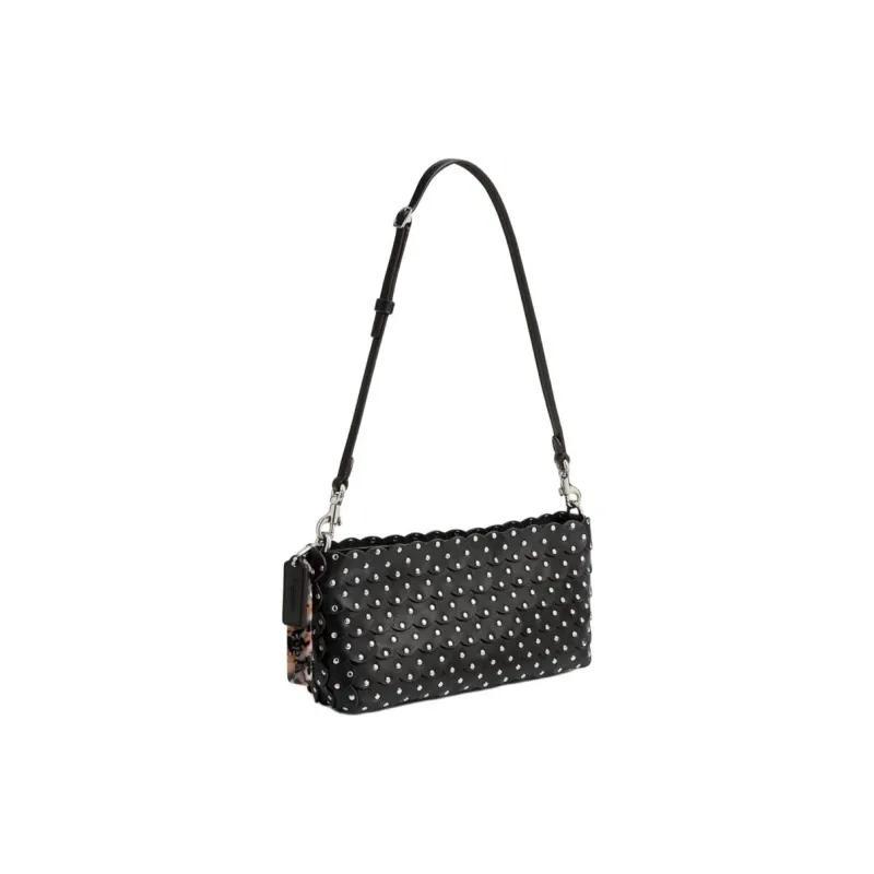 Coachtopia Leather Shoulder Bag Tubas Women's Black-2