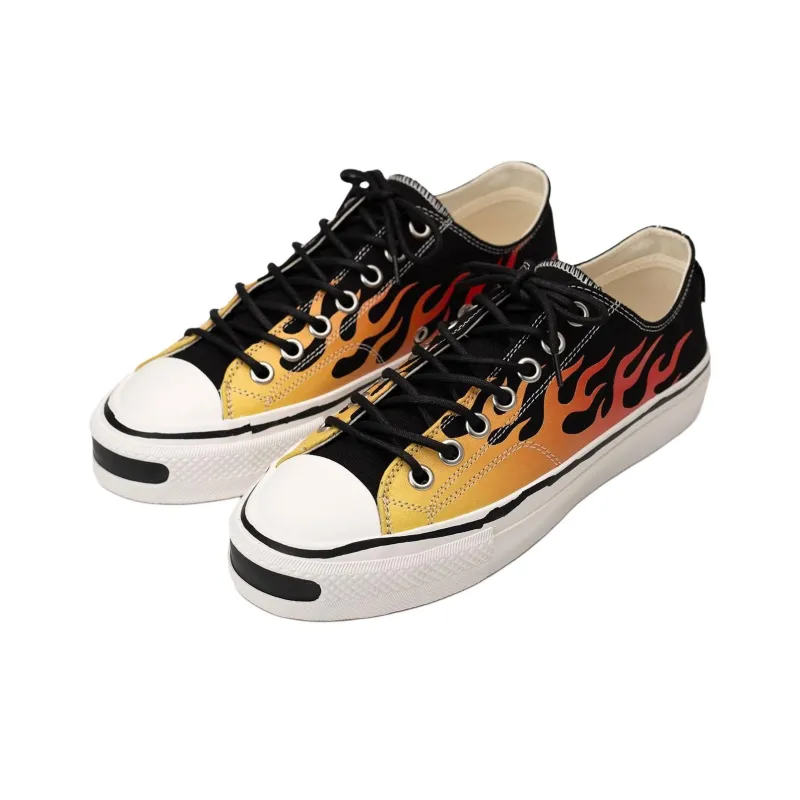 MIHARA YASUHIRO 'Joey'Fire Pattern Vulcanized Low Top Skateboard Shoes Unisex-8