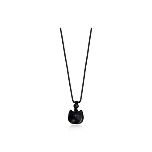SHEEHHYY Obsidian Necklaces Unisex