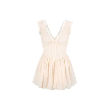 OZVO Sleeveless Dresses Women's Apricot