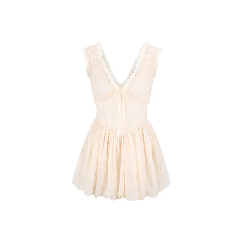 OZVO Sleeveless Dresses Women's Apricot-0