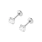 [1 Pair]4mm Zircon Stud Earrings (Medical-Grade Titanium Alloy)