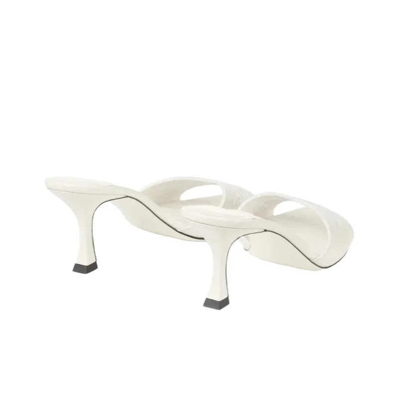 Jimmy Choo Slide Slippers 7cm Women's Latte-3