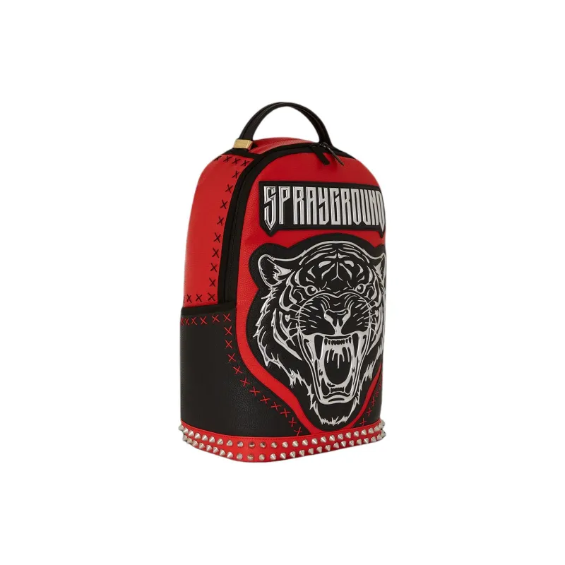 SPRAYGROUND Artificial Leather Backpack Men's Red-1