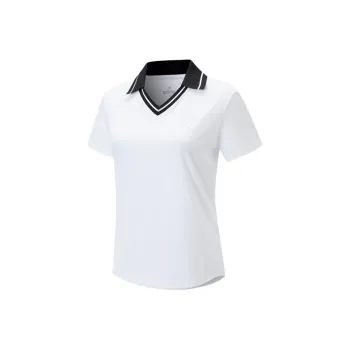 XTEP Polo Shirt Women's Pearl White/Jet Black