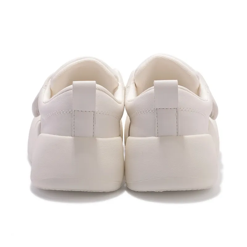 Shen Linsen Anti Slip Wear Resistant Low Top Skateboard Shoes Women's Raw White-4