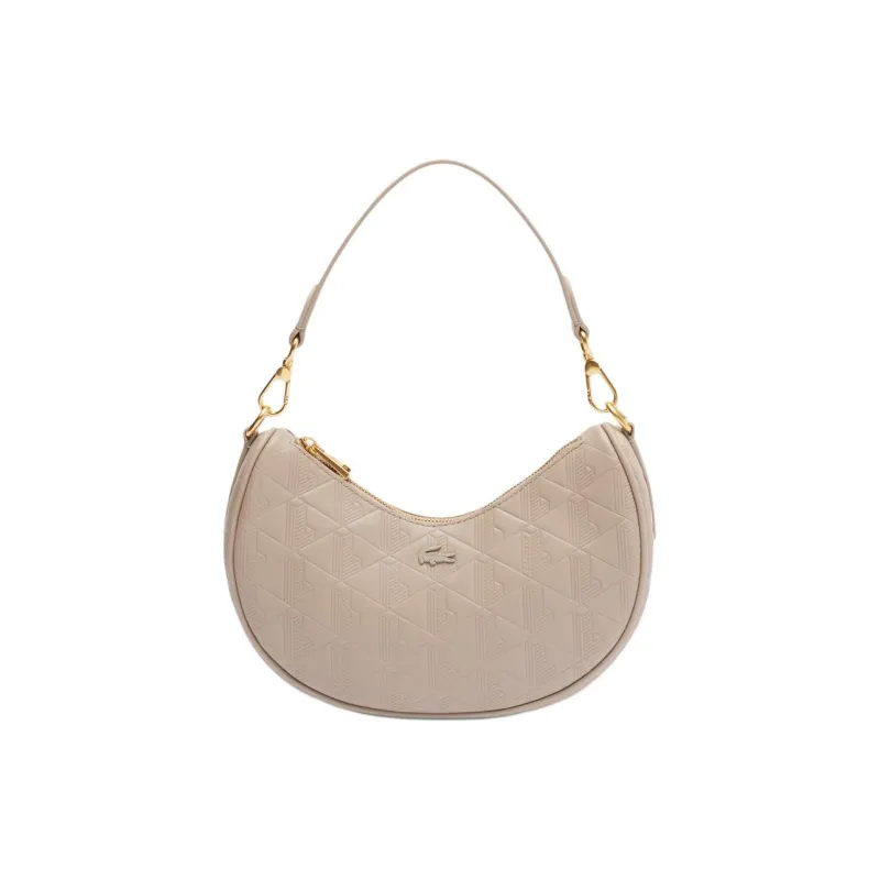 LACOSTE Cow Leather One Shoulder Handbag Women's Beige-0
