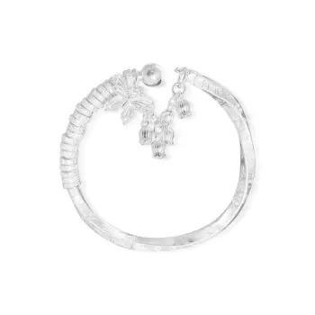 YUOFFICIAL 999 Fine Silver Bangles Unisex