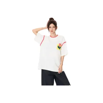 Ordifen Drop Shoulder Sleeve T Shirt Women's