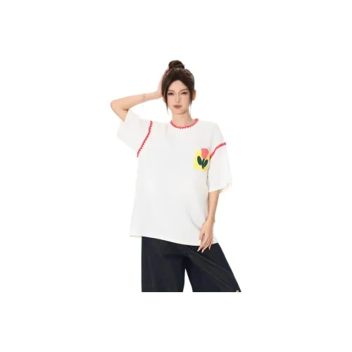 Ordifen Drop Shoulder Sleeve T Shirt Women's