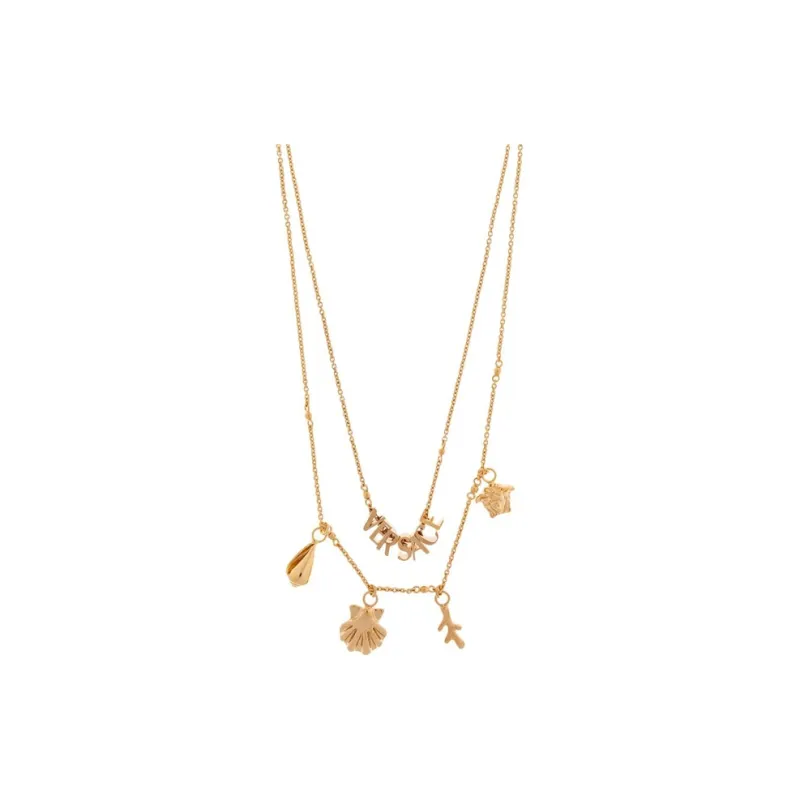 VERSACE Brass Necklaces Women's Gold-0