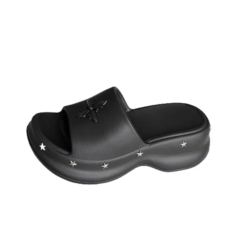 NUNZ Odor Resistant Slide Slippers Women's Black-0