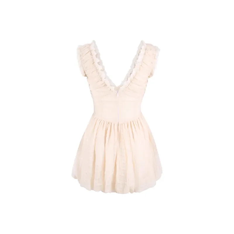 OZVO Sleeveless Dresses Women's Apricot-1