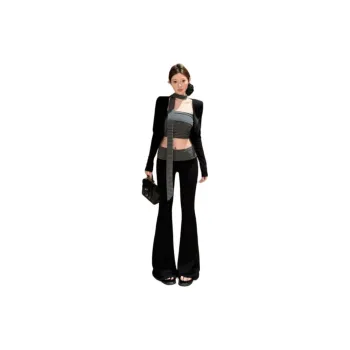 XIANSINIAO Casual Suits Women's Black Three Piece Set