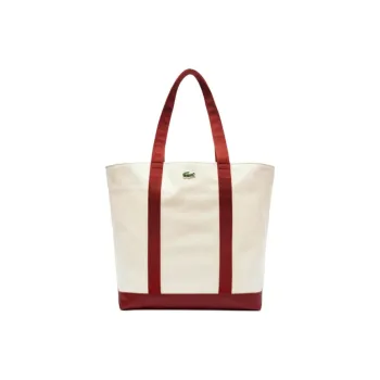 LACOSTE Canvas Bag, Tote Bag, Shopping Bag, Handbag Women's Beige