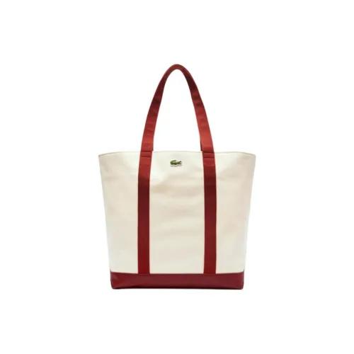 LACOSTE Canvas Bag, Tote Bag, Shopping Bag, Handbag Women's Beige