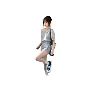 XIANSINIAO Two Piece Skirt Sets Women's Gray