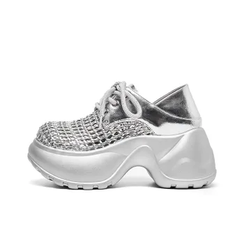 Lee Cooper Slip Resistant, Abrasion Resistant, Height Increasing, Breathable Low Top Chunky Sneakers Women's