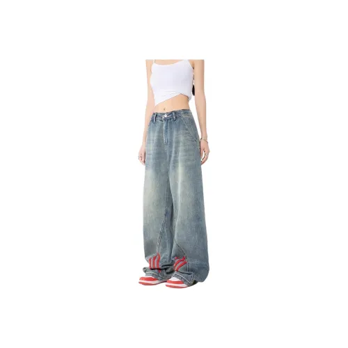 NVRFRGT Jeans Unisex Light Gray