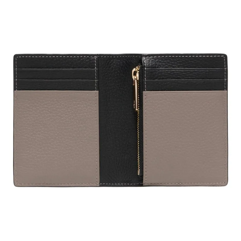 LACOSTE Cow Leather Wallet Women's Black-2