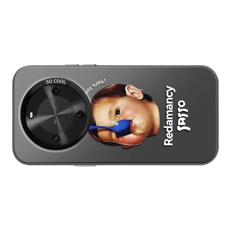 YAOCAI Acrylic Material Biting Spoon Little Boy Phone Cases Compatibility With MVMOM 30/20 Trendy And Cool-4